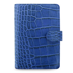 Filofax Classic Croc Print Personal Indigo Leather Organizer 2021Filofax Classic Croc Print Personal Indigo Leather Organizer Agenda