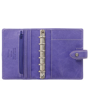 Filofax Malden Pocket Iris Leather Organizer Agenda Calendars Inside View