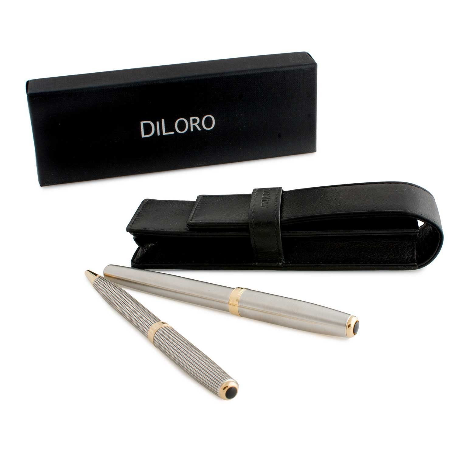 Delvaux Haute MaroQuinerie Leather Two Pen Case - Brown