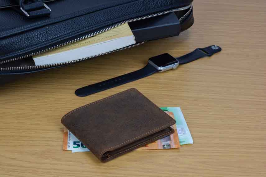DiLoro Ultra Slim Mens Leather Credit Card Holder Wallet