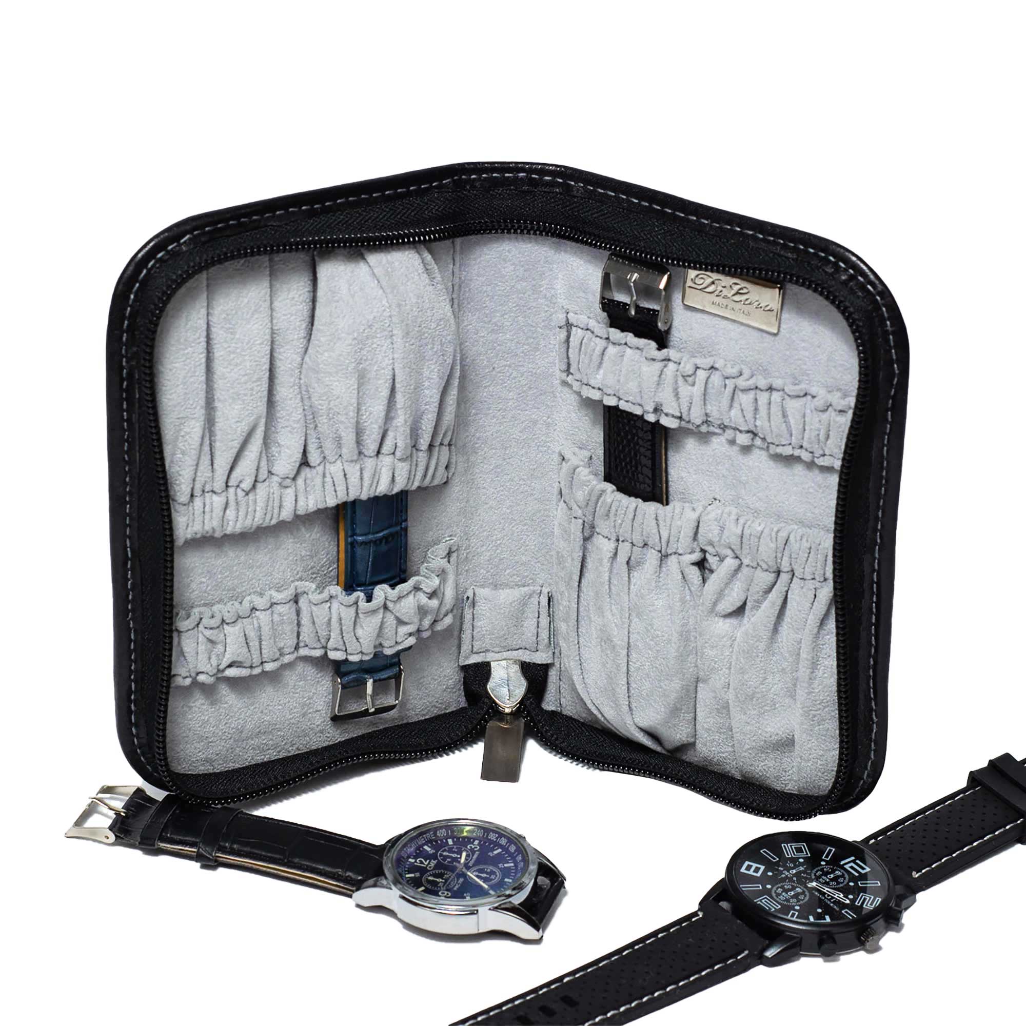GOYARD lined Travel Watch Case Black Leather ref.1009962 - Joli Closet