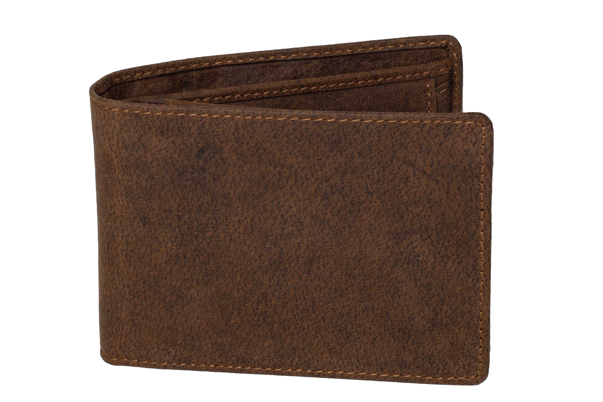 Diloro Men's Leather Wallet Flip ID Coin Section RFID Blocking
