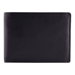 DiLoro Men's Bifold Leather Wallet Saffiano Black