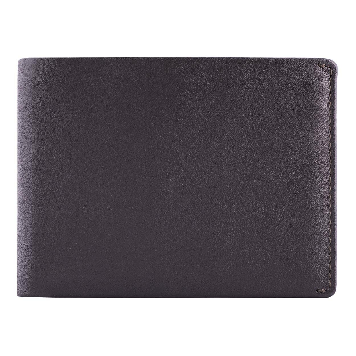 Leatherology Black Oil Men's Bifold Wallet with Card Flap ID Window - RFID Available