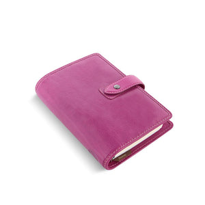 Filofax Malden Personal Fuchsia Leather Organizer Agenda Calendar Side View