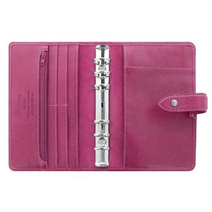 Filofax Malden Personal Fuchsia Leather Organizer Agenda Calendar Inside View