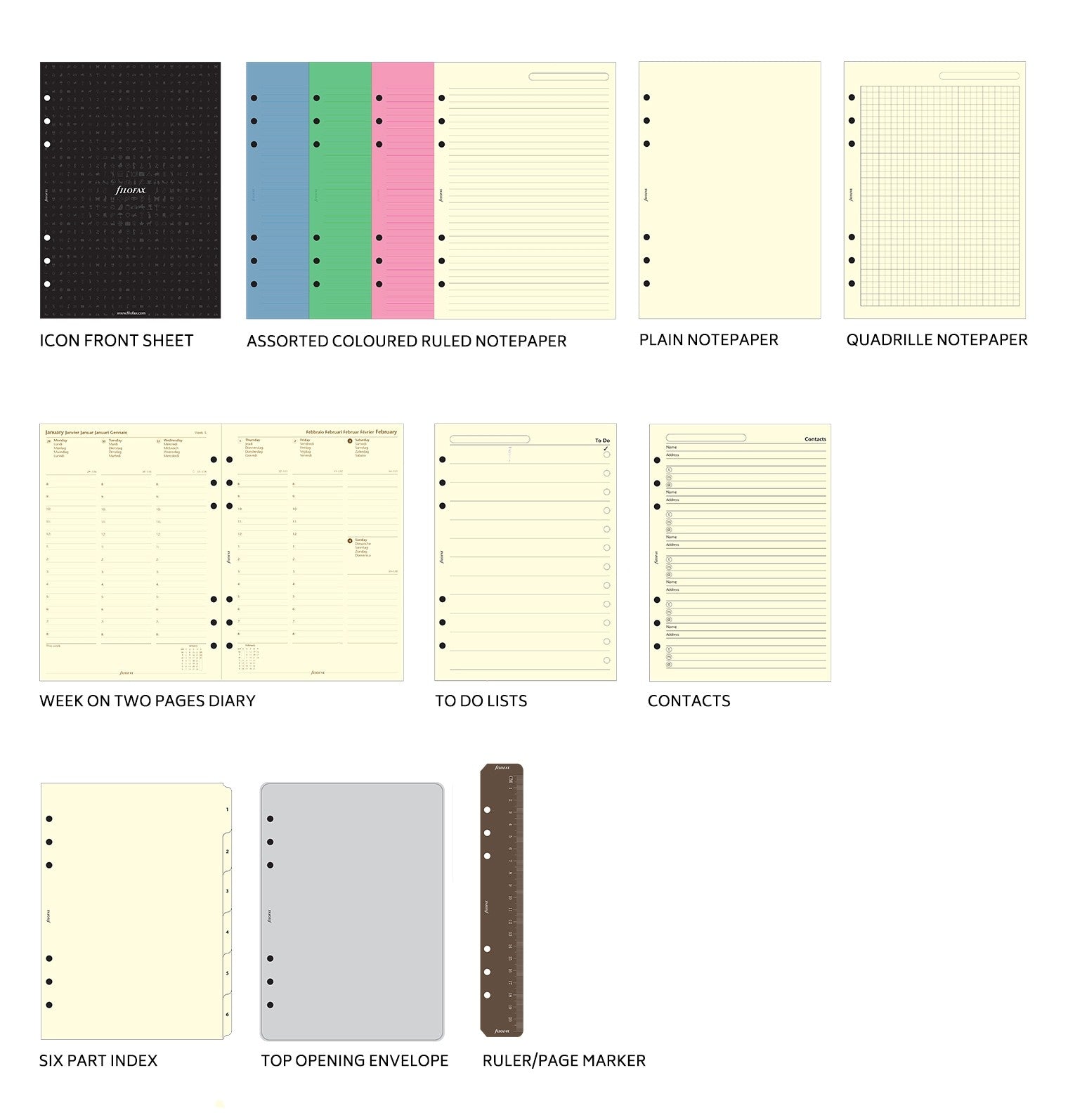 Cream Ruled Notepaper A5 Refill - Filofax – Filofax US